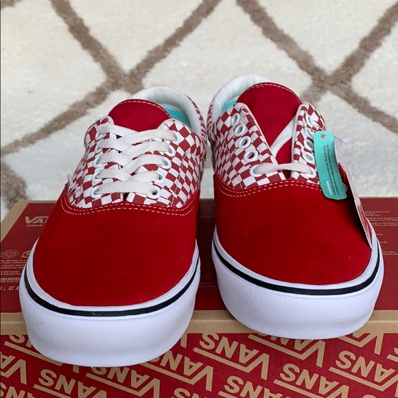 VANS COMFYCUSH ERA TEAR CHECKERBOARD Red/Trwht Men - Picture 8 of 16